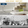 TABABAO Over The Sink Dish Drying Rack, Collapsible 3 Tier