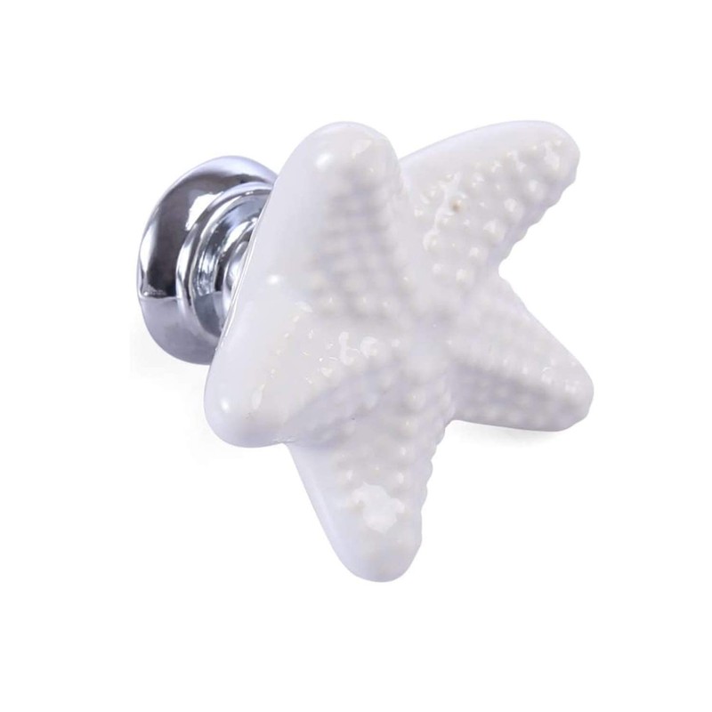 ZILucky Starfish Ceramic Drawer Pulls Handles for Nursery Dresser Cupboard