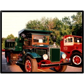 Mack Trucks AC New Metal Sign: 1937 Model BX Dumptruck at 1990s Truck Show