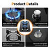 12 Inch Gas Cooktop, 2 Burner Gas Stove, Black Tempered