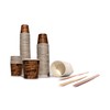 Bioaiks KIT Office 250 Paper Coffee Cups with Wooden Scoops
