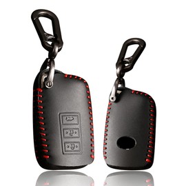 ontto Leather Car Key Case fit for Lexus IS ES GS LX NX RC RX GS-F IS-F RC-F IS200 IS250 IS300 NX300h LX570 RX350 RX450h LS460 key fob cover keyring Key holder Keychain Accessories 3 Buttons Black