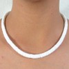 Native Treasure - 18" Smooth White Heishe Puka Shell Necklace