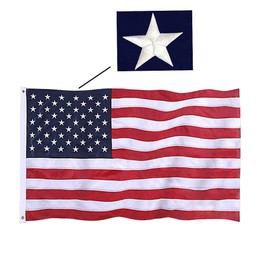 20FT Telescoping Flag Poles, Heavy Duty Flag Pole Kit, Includes Aluminum Flagpole, American Flag, Gold Ball Ornament,4 Stainless Steel Clips. (20FT)