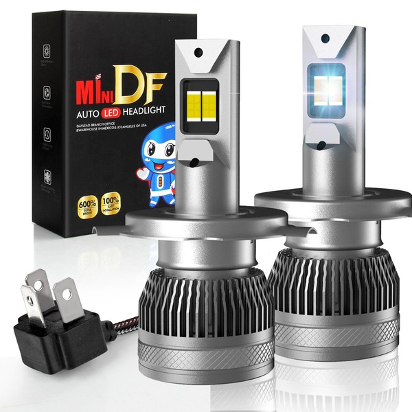 Discoball H4 LED Headlight Bulbs 80W 12000LM Cool White 6500K