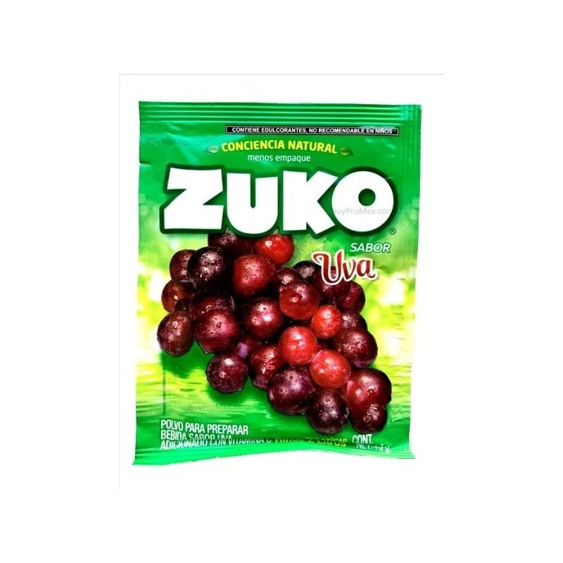 ZUKO 12-Pk ZUKO Uva/Grape Flavored ZUKO Powder Drink Mix 13g/.45oz