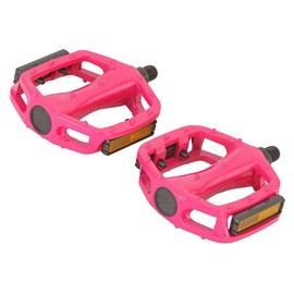 Pink 505 Alloy Pedals 1/2" Bike Pedals. Bicycle Pedals for 1 Piece Crank.
