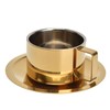 Coffee Cup Gold Fashionable Design Wearable Convenient Practical Stainless Steel