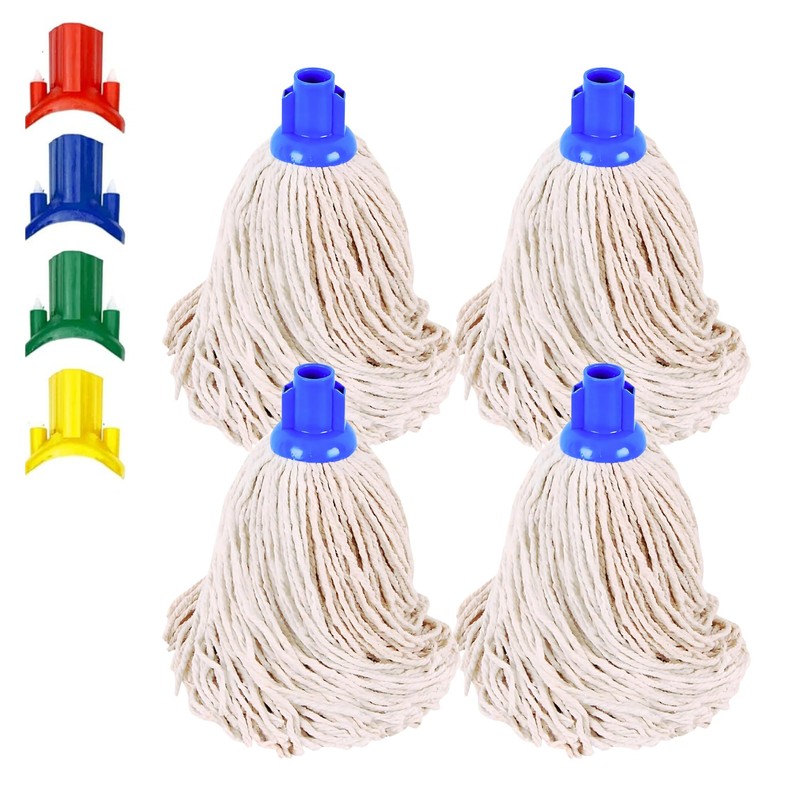 Socket Cotton Mop Heads Replacement Pack 2 Screw-In Super Absorbent
