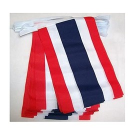 Thailand 12 meters BUNTING Flag 20 flags 18'' x 12'' - Thai STRING flags 30 x 45 cm - AZ FLAG