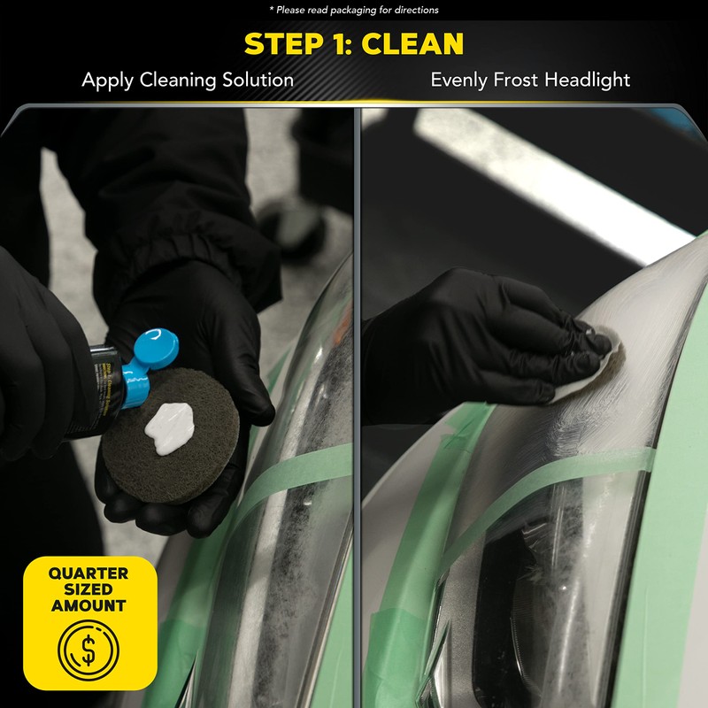 Meguiar's Two Step Headlight Restoration Kit, Headlight Cleaner Restores Clear