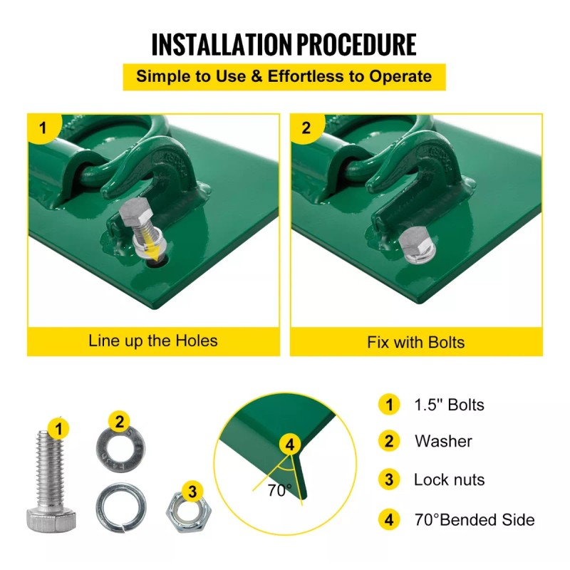 Vevor Ganchos De Sujeción Con Perno Para Tractor Compacto