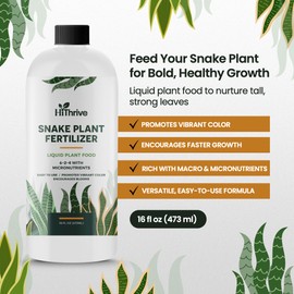 16oz Snake Plant Fertilizer - Makes 96 Gallons of Snake Plant Food for Outdoor and Indoor Plants, 6-2-4 NPK Houseplant Fertilizer with Micronutrients - Helps Plants Grow Healthier and Stronger