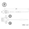 TOP (TOP) Double-Ended Ratchet Wrench with Point, 0.55 x 0.67
