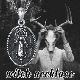 ROMANTICWORK Mother's Day Gifts Goddess Necklace for Women 925 Sterling Silver Goddess Amulet Necklace Ancient Egypt Greek Mythology Jewelry Gifts for Her, Sterling Silver