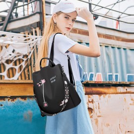 Balakaka Rucksack Tasche 2 in 1 Damen 12 L, Wasserdichte Rucksack Anti Diebstahl Schultertasche Casual Daypack, Große Kapazität Rucksack Damen Elegant für Reise Schule Arbeit Wandern