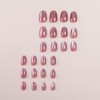 Wine Red Cay Eyes Press on Nails Short Almond Fake