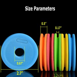 FASPLORE 32PCS Fishing Line Storage +50 PCS Pins Fishing Foam Spools 2.7 inches Circular Winding Plates Fly Fishing Gear for Organizer Storage Accessories