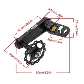 MEROURII Bicycle Chain Tensioner, Folding Bike Single Speed Converter, Bicycle Single Speed Chain Tensioner Made of Aluminium Alloy, Rear Chain Guide