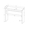 Monarch specialties , Console Sofa Table, Tempered Glass, Glossy White,