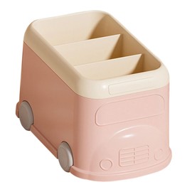 jojofuny Multi Grid Pen and Pencil Holder Versatile Plastic Desk Organizer for Office and Home Pink School with Compartments Storage Box for Stationery and Makeup