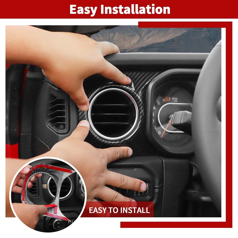 Center Console Dashboard Decorative Panel Trim Cover Kit Compatible with