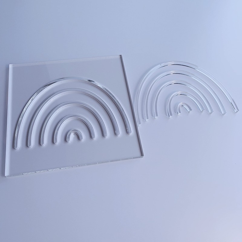 Rainbow Router Template, Clear Acrylic Template, Woodworking Router Template