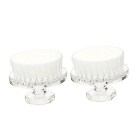 Mikinona Supple Face Cleaning Brush 2pcs Pp Material Facial Brush for Deep Cleaning Pore Unclogging and Skin Smoothing