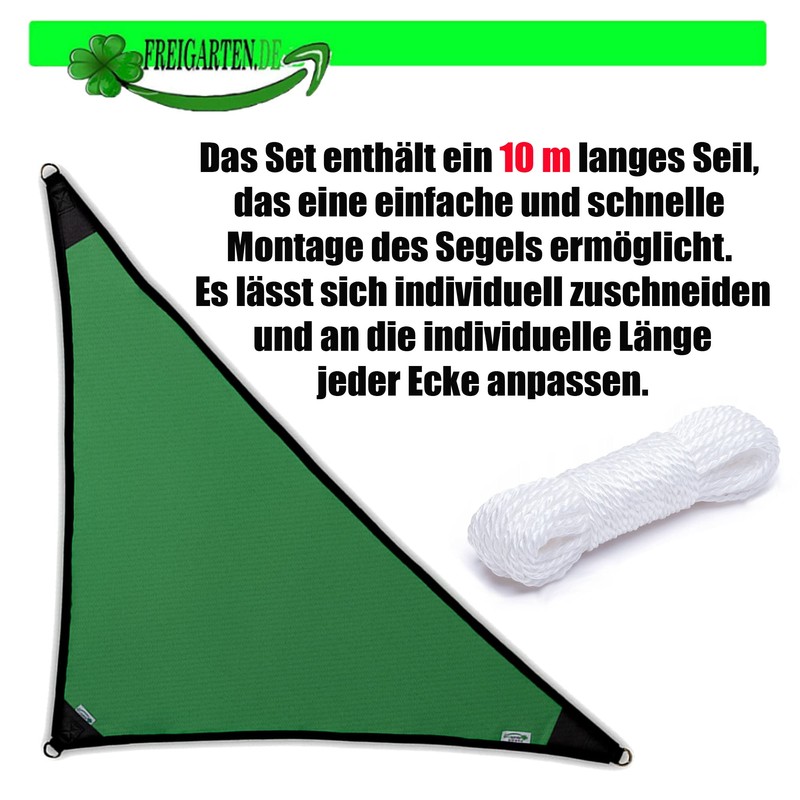 freigarten.de Awning, Waterproof Sun Protection, 100% Protection from UV Triangular,
