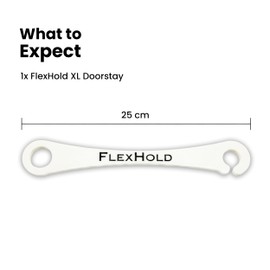 FlexHold 25cm XL Door Stay – French & Patio Door Holders – Durable TPU Restraint – Ideal for Large Pets & Fresh Air – Strong, Flexible & Easy to Install
