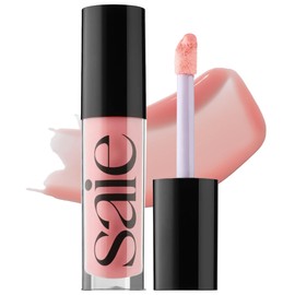 Saie Glossybounce - Hydrating Lip Gloss and Tinted Lip Oil Hybrid with Hyaluronic Acid & Jojoba Oil for Non-Sticky, Ultra-Shiny, Plump & Soft Lips - Everyday Makeup Essential - Bubble (.17 oz)