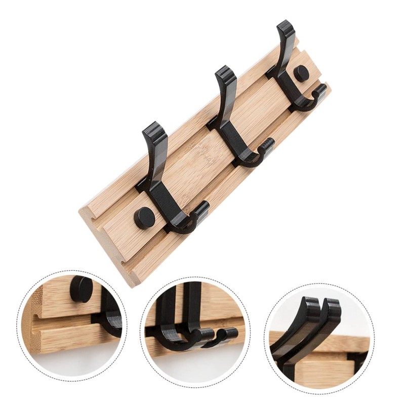 LABRIMP 1 Set Modern Bamboo Coat Hat Rack Stylish Hanging