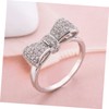 SAFIGLE Fashionable Zirconia Ring Bow Women's Jewelry Special Occasion for