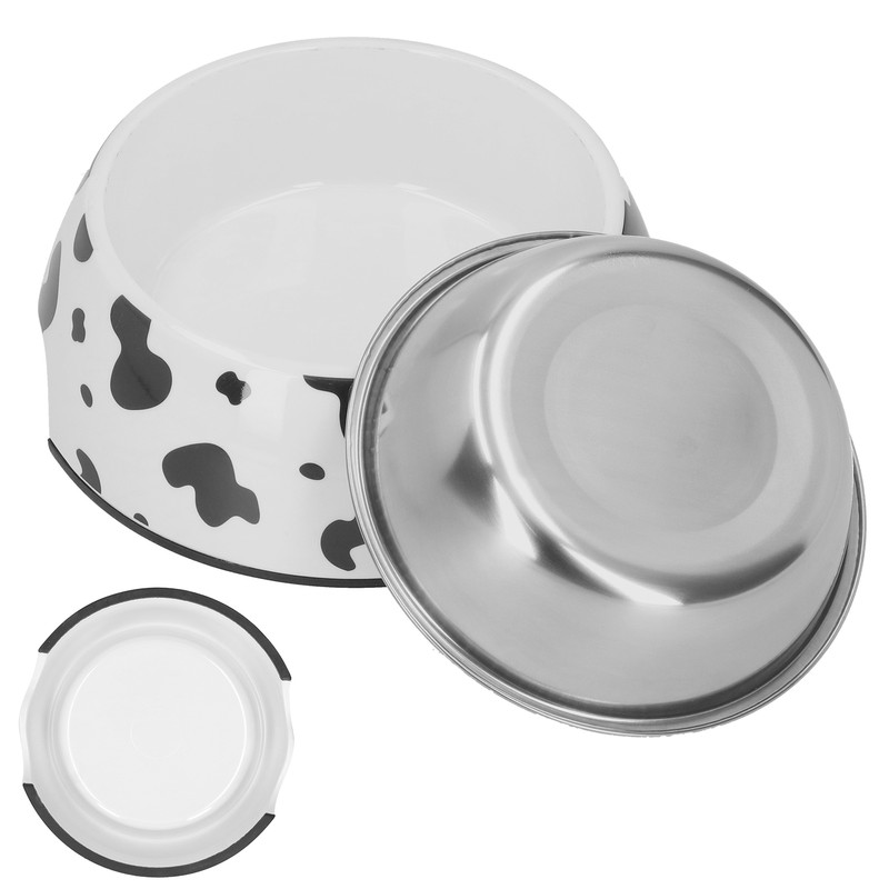 Dog Food and Water Bowl AntiSlip Base Stainless Steel Pet