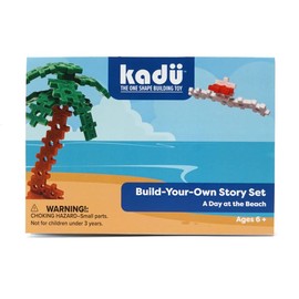 KADU A Day at The Beach - Construye tu propia historia 50 piezas - STEM / STEAM Building + juguete de construcción, para abierto + juego imaginativo a partir de 5 años
