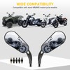 DREAMIZER Motorcycle Mirrors, Universal M8 Black Motorcycle Rear View Side