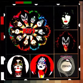 KISS ARMY FIVE SET OF NECKLACE 5 PENDANTS  5 CHAINS