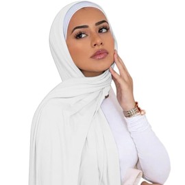 ANKOMINA Women Soft Cotton Muslim Jersey Hijab Head Wrap Scarves Fashion Long Scarf Shawls