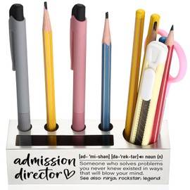 Admission Director Gifts, Appreciation Gift for Admission Professionals, Thank You Gifts for Director Pen and Pencil Holder for Desk, Motivational Desk Organizer for Leadership Recognition TZC83