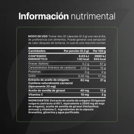 Aceite De Organo De 300 Caps. Oregano Oil. B Life Sin Sabor                                                                                           