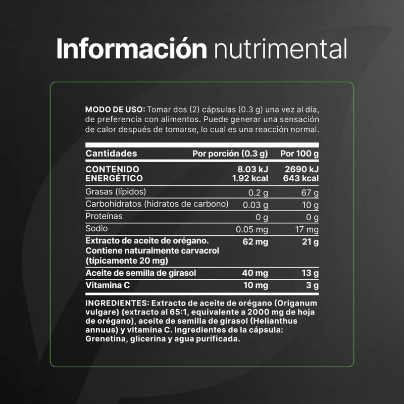 Aceite De Organo De 300 Caps. Oregano Oil. B Life
