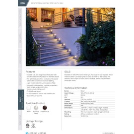 American Lighting SGL-HL-SS Horizontal Louver Faceplate for LED Step Light, Stainless Steel