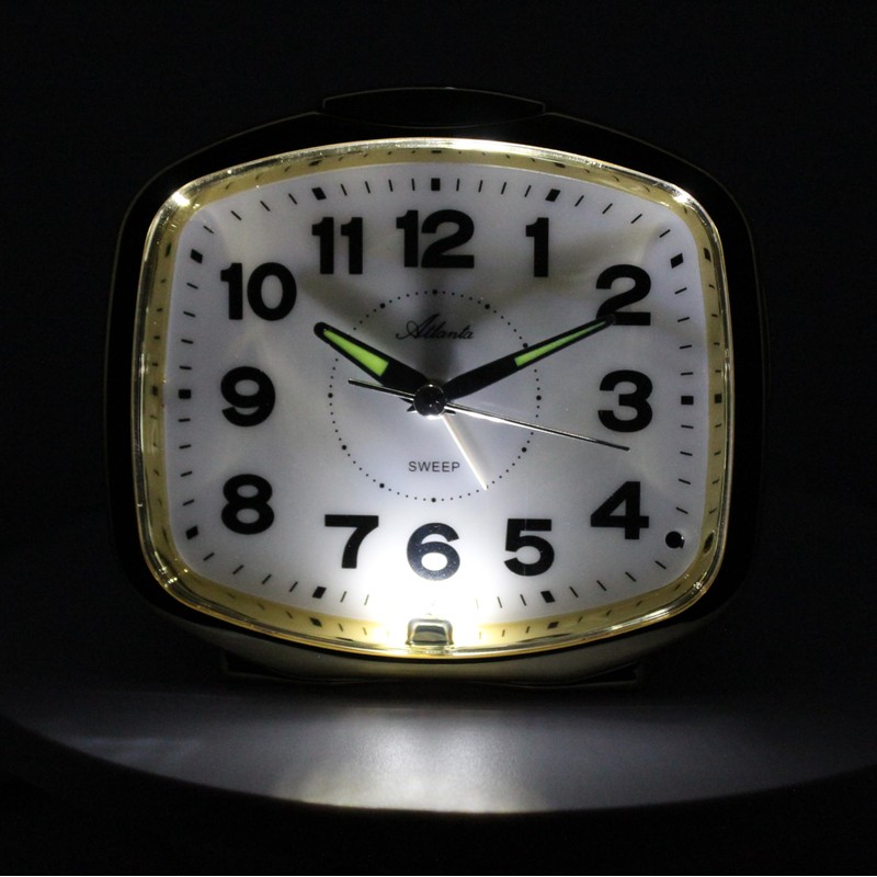 Atlanta Loud Bell Alarm Clock with Night Light Permanent Lighting