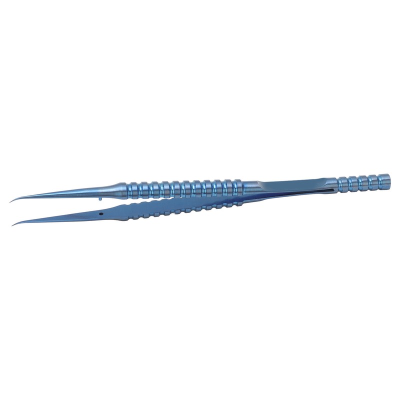 2 Pcs Fine Tipped Tweezers Straight Tip Bent Tip Titanium