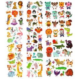 PHOGARY Animal Tattoos (20 sheets, 200pcs) Party Temporary Tattoos Jungle Party Theme Body Art Waterproof Tattoos for Kids