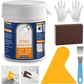 Drywall Repair Kit 8.8OZ Spackle Wall Repair Kit with Scraper Sanding Pad to Quick Fix Wall Surface Holes and Creak  Wall Mending Agent for Home Wall Putty Plaster Dent  Scratch Repair - Colour: 1Pcs Drywall Repair