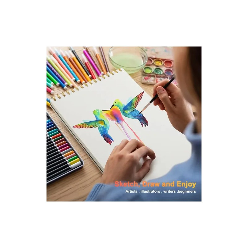 Cuaderno De Dibujo Libretas Profesional Sketchbook 60 Hojas