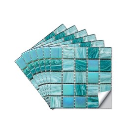 Alwayspon 25Pcs Self-Adhesive Mosaic Tile Transfer for Home Decor, Peel and Stick Tile Decal, Water-Proof Backsplash Tile Sticker for Kitchen Bathroom,4x4inch/10x10cm