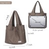 KYALOU Utility Large Canvas Tote Bag with Pockets, Women Casual
