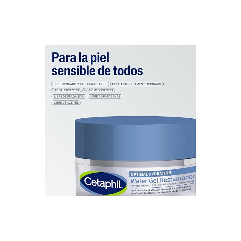 Cetaphil Optimal Hydration Water Gel Restaurador Piel Mixta o Grasa